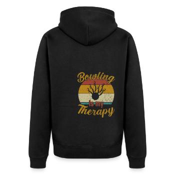 Bowling Est Ma Thérapie / Bowling - Veste à capuche bio Premium Unisexe - noir - Dos - Nico (187cm)