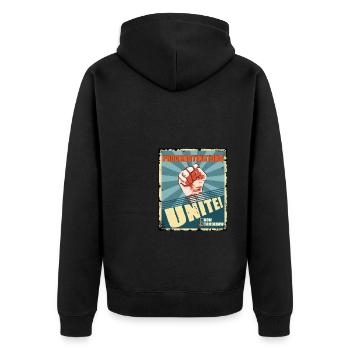Procrastinators Unite Tomorrow Procrastination - Unisex Premium Organic Zip Hoodie - black - Back - Nico (187cm)