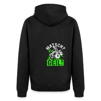 Quad Bike Biker Quad Zubehör Quad Geschenk Matsch - Unisex Premium Bio Zip Hoodie - Schwarz - Hinten - Nico (187cm)
