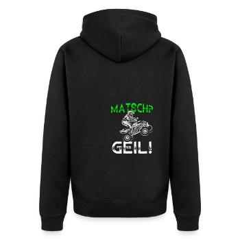 Quad Bike Biker Quad Zubehör Quad Geschenk Matsch - Unisex Premium Bio Zip Hoodie - Schwarz - Hinten - Nico (187cm)