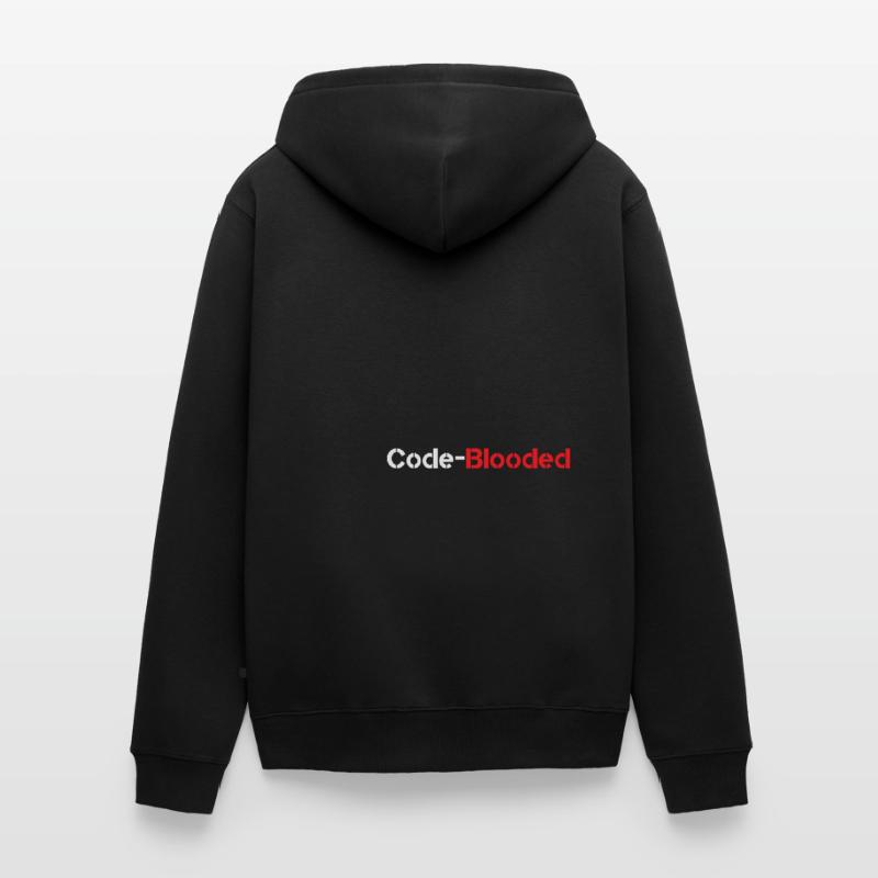 Code Blooded Programmer Coding Computer Science Unisex Premium Organic Zip Hoodie