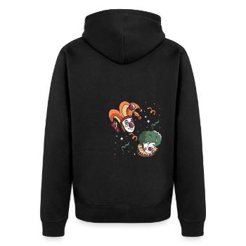 Halloween Clowns - Unisex Premium Bio Zip Hoodie - Schwarz - Hinten - Nico (187cm)
