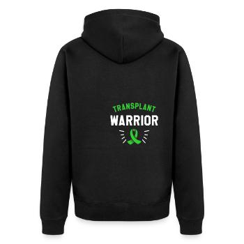 Transplant Strong Kidney Transplant Surgery - Unisex Premium Organic Zip Hoodie - black - Back - Nico (187cm)