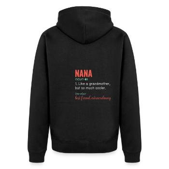 Noun Definition Nutrition for Mom Mother's Day - Unisex Premium Organic Zip Hoodie - black - Back - Nico (187cm)
