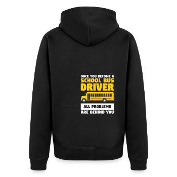 Une fois que vous devenez chauffeur d’autobus scolaire tous les problèmes - Veste à capuche bio Premium Unisexe - noir - Dos - Nico (187cm)