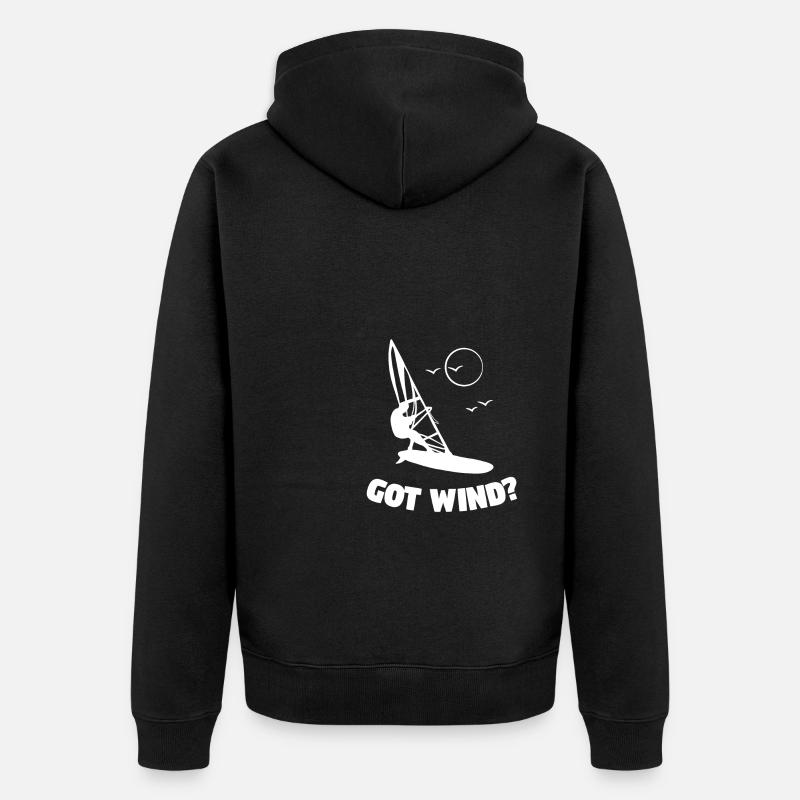 Vous avez Wind Windsurfing Windsurfer - Veste à capuche bio Premium Unisexe - noir