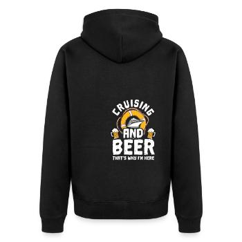 Croisière Croisière Vacances Bière - Veste à capuche bio Premium Unisexe - noir - Dos - Nico (187cm)