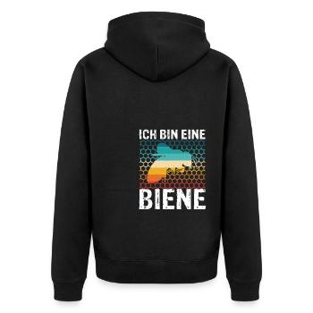 Ich Bin Eine Biene Imker Biene Bienenflüsterer Ges - Unisex Premium Bio Zip Hoodie - Schwarz - Hinten - Nico (187cm)