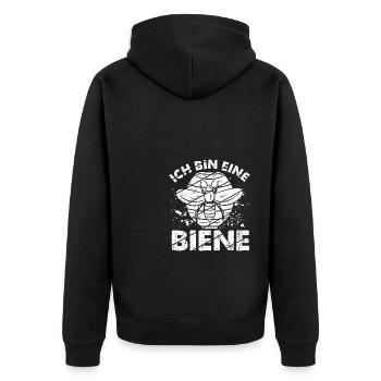 Ich Bin Eine Biene Imker Biene Bienen Flüsterer Sp - Unisex Premium Bio Zip Hoodie - Schwarz - Hinten - Nico (187cm)
