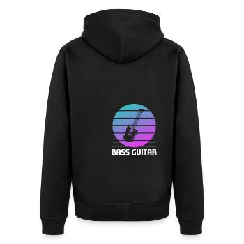 Retro Vintage Classic Instrument de Guitare Basse Guita - Veste à capuche bio Premium Unisexe - noir - Dos - Nico (187cm)