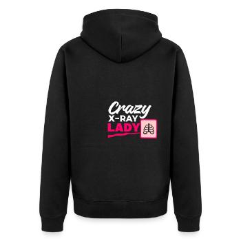 Crazy X-Ray Lady Radiologie Rayons X Radiologue Rad - Veste à capuche bio Premium Unisexe - noir - Dos - Nico (187cm)