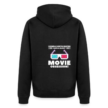 J’ai peut-être une légère obsession cinématographique - Veste à capuche bio Premium Unisexe - noir - Dos - Nico (187cm)