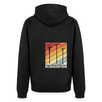 Rechenzentrum Gärtner Retro Garten Gießkanne Garte - Unisex Premium Bio Zip Hoodie - Schwarz - Hinten - Nico (187cm)