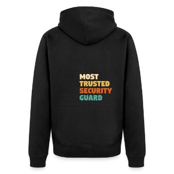 Application de la loi des agents de sécurité les plus fiables - Veste à capuche bio Premium Unisexe - noir - Dos - Nico (187cm)
