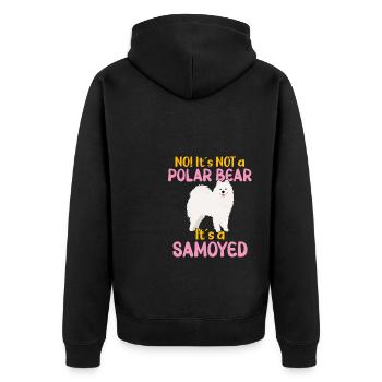 Loc Ce n’est pas un ours polaire - c’est un samoyède - Veste à capuche bio Premium Unisexe - noir - Dos - Nico (187cm)