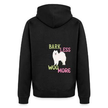 Bark less - Woo more - Veste à capuche bio Premium Unisexe - noir - Dos - Nico (187cm)