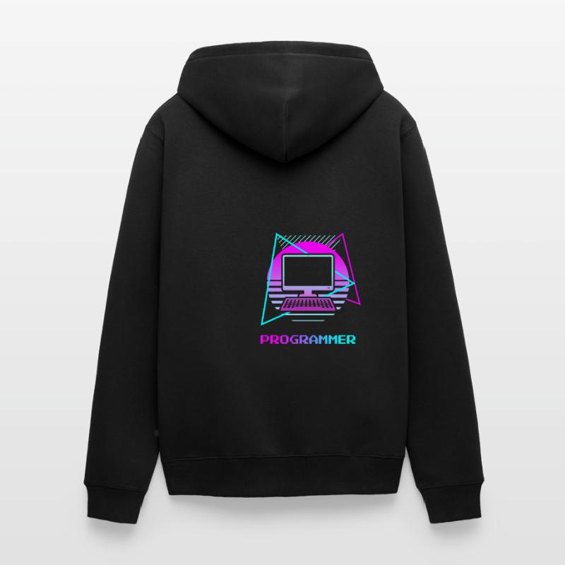 Retro Programmer Computer Programming Unisex Premium Organic Zip Hoodie