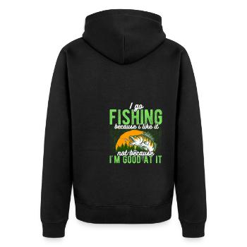 Angler Hobby Angler Fischer - Veste à capuche bio Premium Unisexe - noir - Dos - Nico (187cm)
