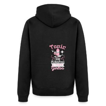 Tonic Sans alcool est en quelque sorte Ginlos Gin - Veste à capuche bio Premium Unisexe - noir - Dos - Nico (187cm)