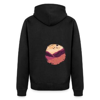 Vues sur la campagne par HOB Products - Veste à capuche bio Premium Unisexe - noir - Dos - Nico (187cm)