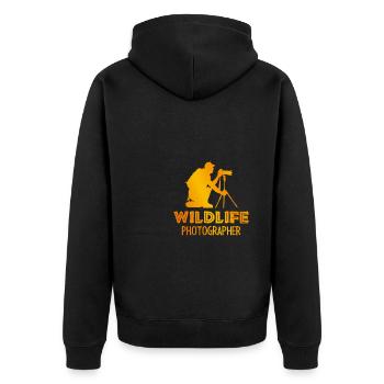 I Don't Go Anywhere Without My Bipod Coyote - Unisex Premium Organic Zip Hoodie - black - Back - Nico (187cm)