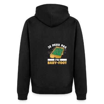Je Peux Pas J'ai Baby-Foot - Veste à capuche bio Premium Unisexe - noir - Dos - Nico (187cm)