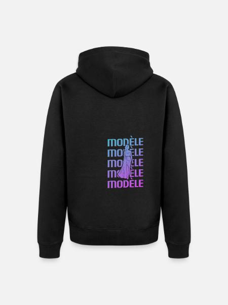 Retro Modèle Modélisation Modélisme - Veste à capuche bio Premium Unisexe - noir