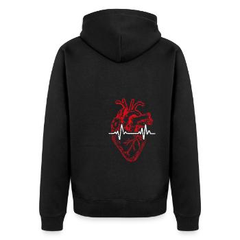 Ananas Party Festival Design Nerd Raver Musik Danc - Unisex Premium Bio Zip Hoodie - Schwarz - Hinten - Nico (187cm)