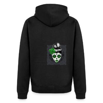 Saint Patrick Celtes écossais - Veste à capuche bio Premium Unisexe - noir - Dos - Nico (187cm)