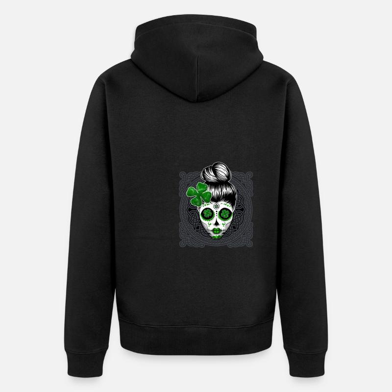 Saint Patrick Celtes écossais - Veste à capuche bio Premium Unisexe - noir