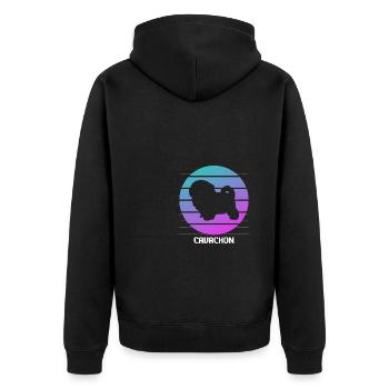 Rétro Cavachon Dog Lover - Veste à capuche bio Premium Unisexe - noir - Dos - Nico (187cm)