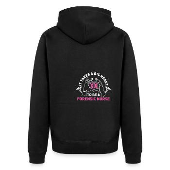 Il faut un grand cœur pour être infirmière médico-légale - Veste à capuche bio Premium Unisexe - noir - Dos - Nico (187cm)