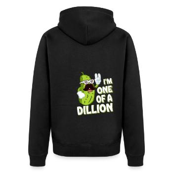 Drôle d’amoureux du concombre pn - Veste à capuche bio Premium Unisexe - noir - Dos - Nico (187cm)