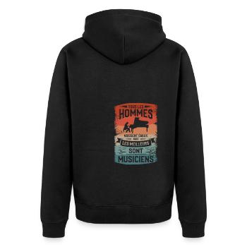 Mais Les Meilleurs Sont Musiciens Musique Musicien - Veste à capuche bio Premium Unisexe - noir - Dos - Nico (187cm)