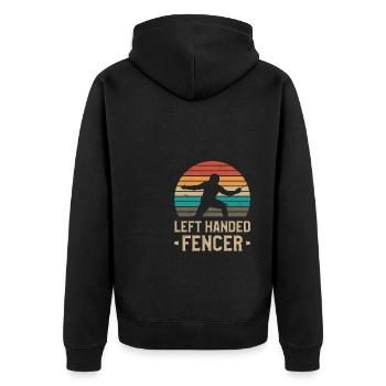 Escrimeur gaucher Escrimeurs gauchers - Veste à capuche bio Premium Unisexe - noir - Dos - Nico (187cm)