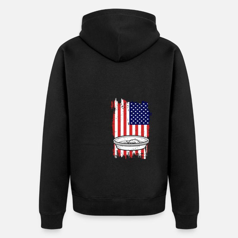 Drapeau américain orpaillage - Veste à capuche bio Premium Unisexe - noir