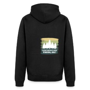 J’aime vraiment les arbres ok Bushcraft Camping - Veste à capuche bio Premium Unisexe - noir - Dos - Nico (187cm)