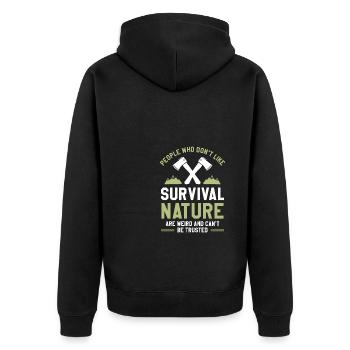 Les gens qui n’aiment pas la nature de survie sont bizarres - Veste à capuche bio Premium Unisexe - noir - Dos - Nico (187cm)