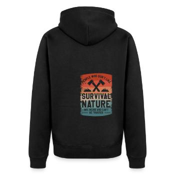 Les gens qui n’aiment pas la nature de survie sont bizarres - Veste à capuche bio Premium Unisexe - noir - Dos - Nico (187cm)
