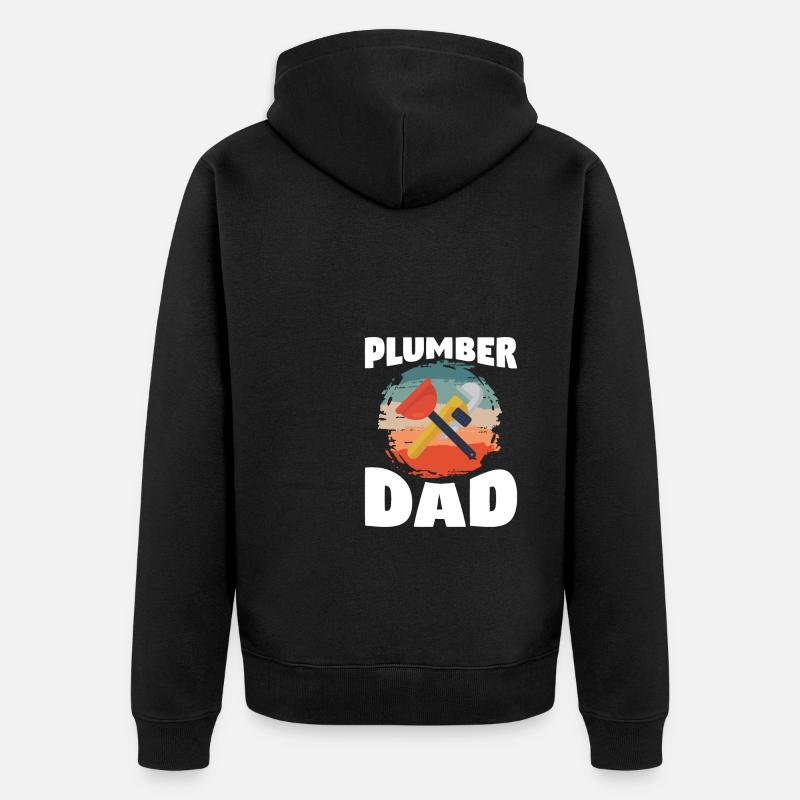 Plombier Papa Plomberie Plombiers - Veste à capuche bio Premium Unisexe - noir