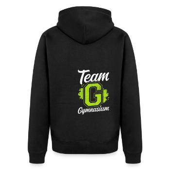 Schulkind Schulwechsel Beste Klasse Schulstart Gym - Unisex Premium Bio Zip Hoodie - Schwarz - Hinten - Nico (187cm)