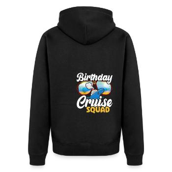 Cruise Cruise TravelersBirthday - Unisex Premium Organic Zip Hoodie - black - Back - Nico (187cm)