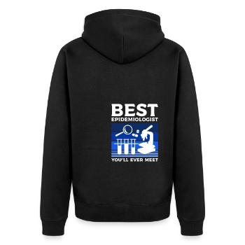 Best Epidemiologist You'll Ever Meet Epidemiology - Unisex Premium Organic Zip Hoodie - black - Back - Nico (187cm)