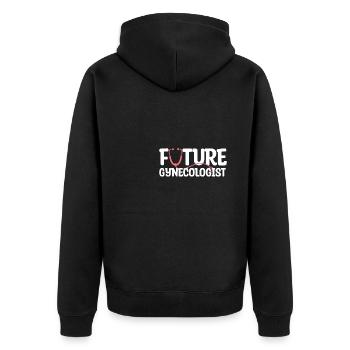 Futur gynécologue Gynécologie OB/GYN - Veste à capuche bio Premium Unisexe - noir - Dos - Nico (187cm)
