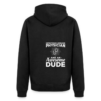 Médecin spécialiste des maladies infectieuses et un mec génial - Veste à capuche bio Premium Unisexe - noir - Dos - Nico (187cm)