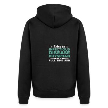 Être un médecin spécialiste des maladies infectieuses est un - Veste à capuche bio Premium Unisexe - noir - Dos - Nico (187cm)
