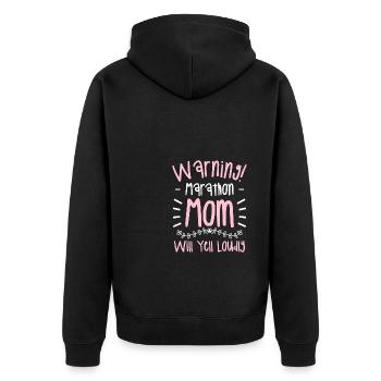 Ich bin die verrückte Reha-Krankenschwester, die dich vor RN gewarnt hat - Unisex Premium Bio Zip Hoodie - Schwarz - Hinten - Nico (187cm)