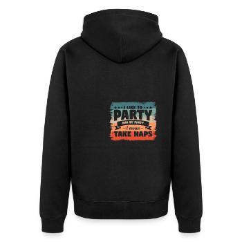 Ich bin die verrückte Reha-Krankenschwester, die dich vor RN gewarnt hat - Unisex Premium Bio Zip Hoodie - Schwarz - Hinten - Nico (187cm)