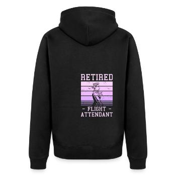 Retraite de l’agent de bord à la retraite de l’aviation - Veste à capuche bio Premium Unisexe - noir - Dos - Nico (187cm)
