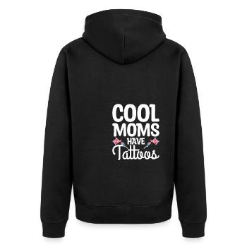 Les mamans cool ont des tatouages amoureux du tatouage - Veste à capuche bio Premium Unisexe - noir - Dos - Nico (187cm)